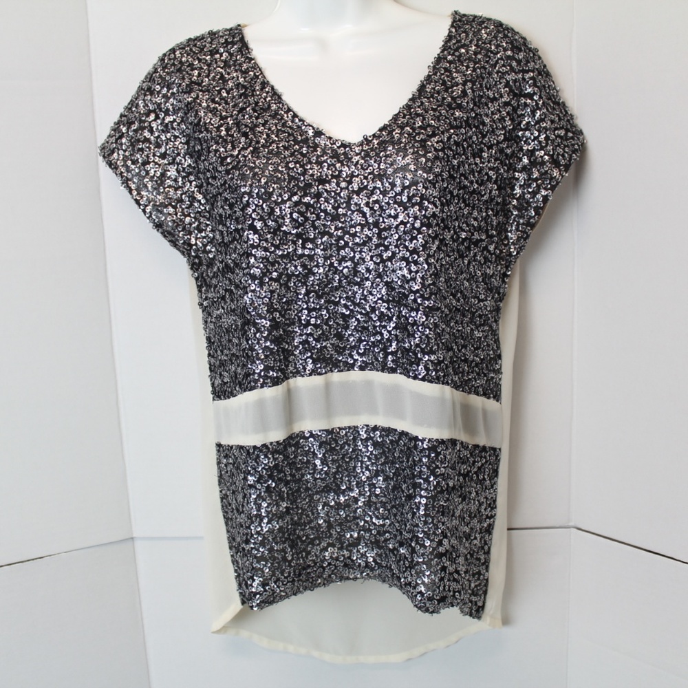 hommage blouse size s/p cream black